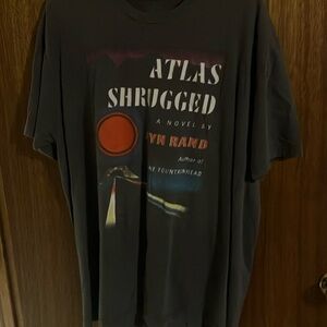 Out of Print Atlas shrugged unisex xl tshirt